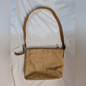 Vintage Genuine Leather Slouchy Hobo Bag | Tan Boho Chic Shoulder Bag | Spacious